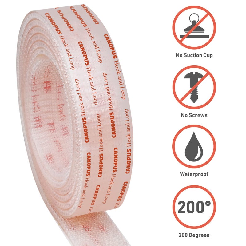 CANOPUS Picture Frame Hanging Strips, Very Strong, Nail and Screw-Free Heavy Duty Mounting Tape Roll, 1in x 6ft, Works Great Indoor/Outdoor for Metal, Glass, Wood, Acrylic Surface, Made in USA - Image 2